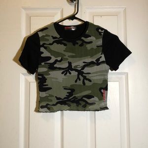 Prada military crop top